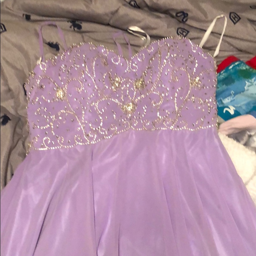Purple and silver prom dress.will do free shipping